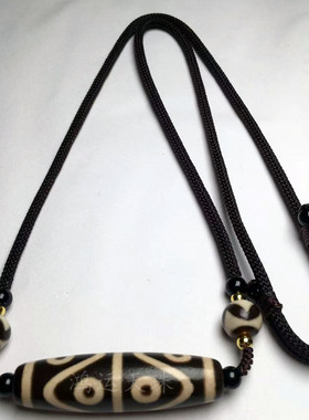 藏传玛瑙八眼天珠吊坠