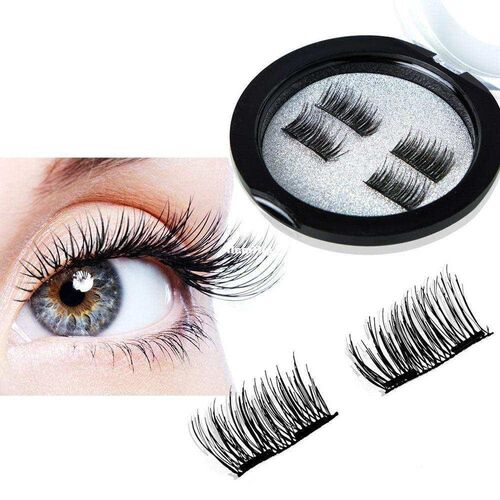 3D Double Magnetic Eyelashes 4 Pieces/ Box No Glue Reusable