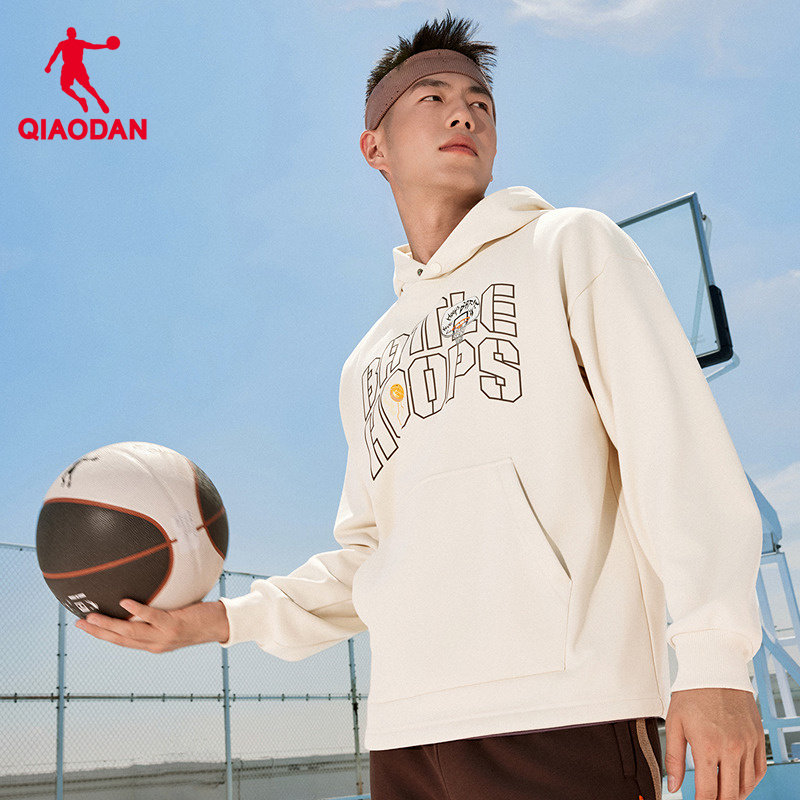 乔丹远红外保暖加绒加厚卫衣男连帽冬季新款商场同款青少年学生装