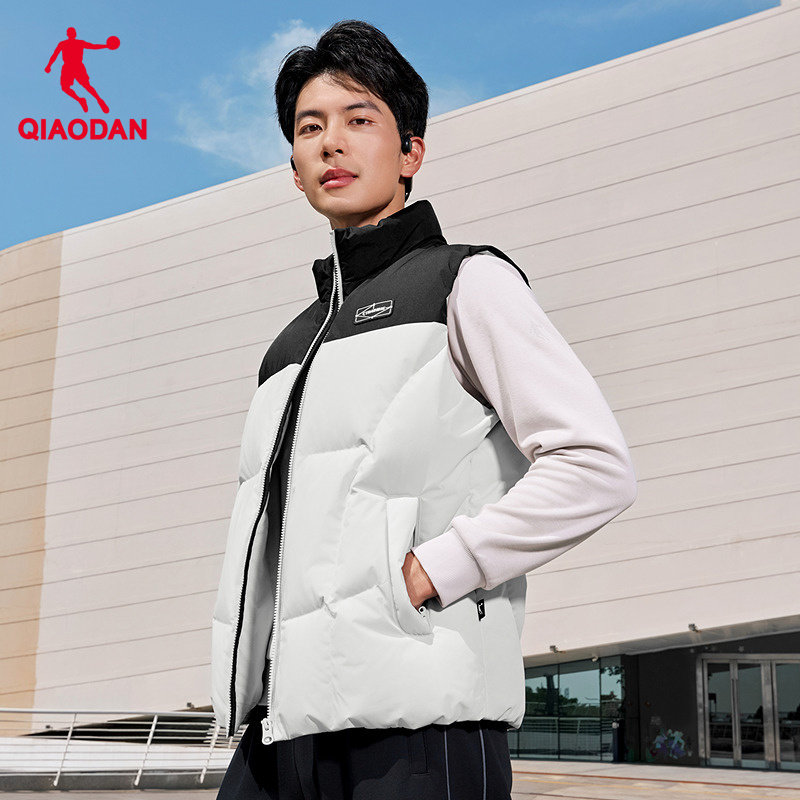 乔丹商场同款羽绒马夹男士宽松轻薄羽绒服百搭外套装QDEKD3254109