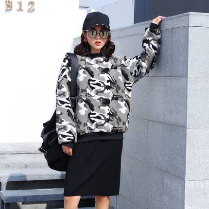 2025冬装新款女宽松加厚加绒羊羔绒加金丝绒毛外套连帽卫衣女短款