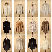 TM352古着vintage日系中古真皮草貂毛羚羊毛狐狸毛冬季 保暖外套