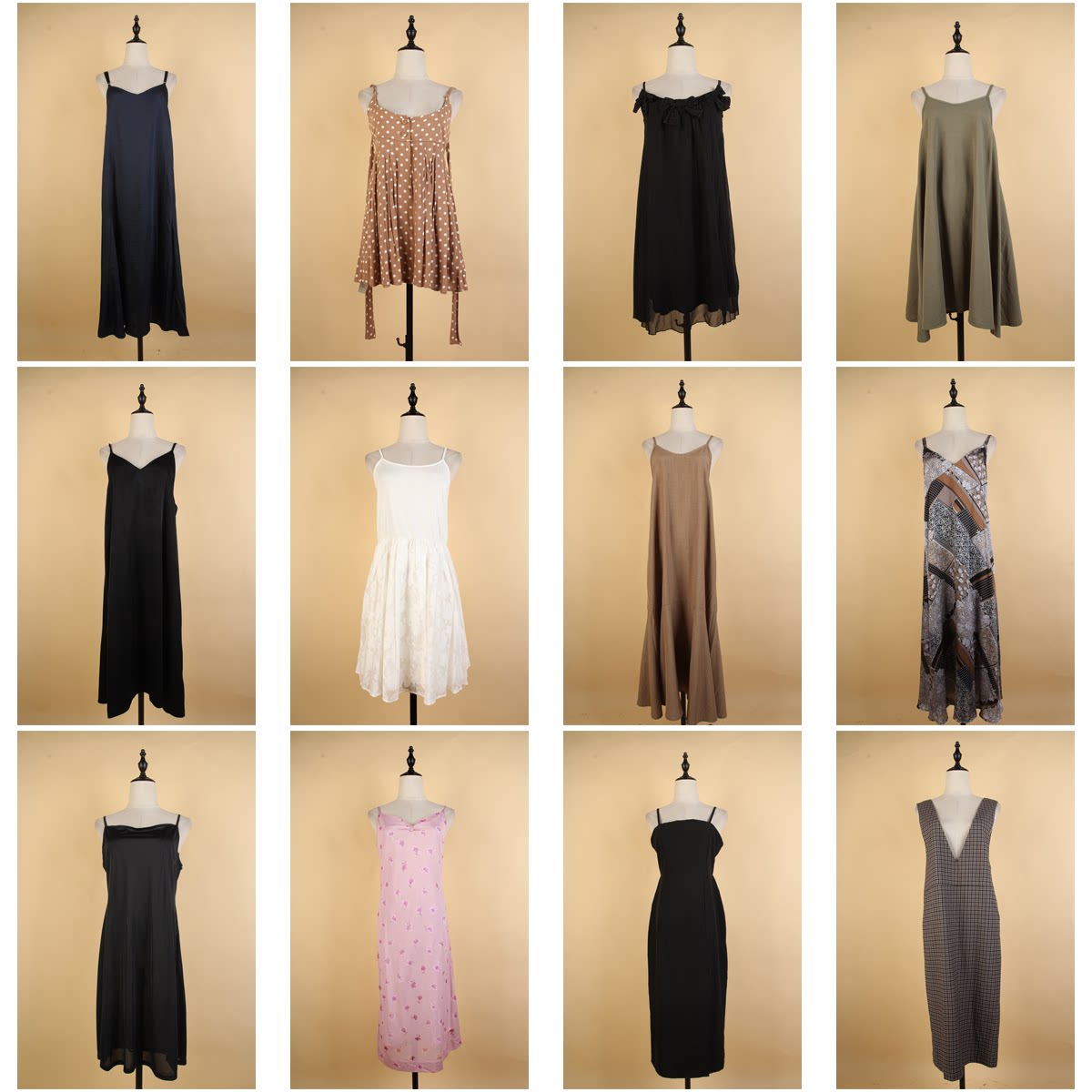LY231古着vintage日系文艺森系女装夏季无袖复古风长裙连衣裙