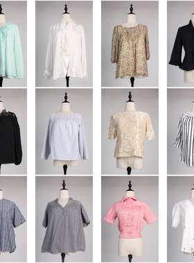 FC202古着vintage夏季衬衫日系文艺韩版日常休闲百搭甜美风衬衣女