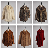 TM489古着vintage冬季 保暖日系真皮草羚羊毛水貂毛狐狸毛外套