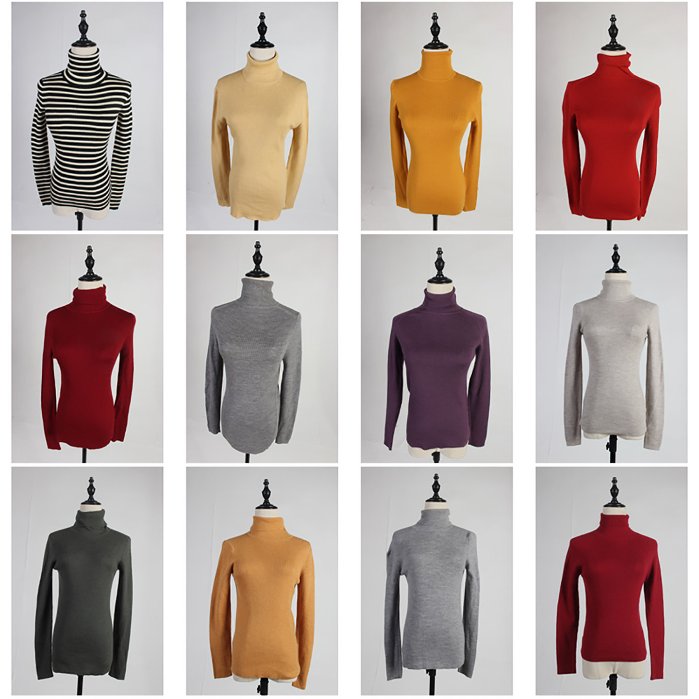 DM100古着vintage日系简约休闲百搭秋冬外穿毛线针织打底衫