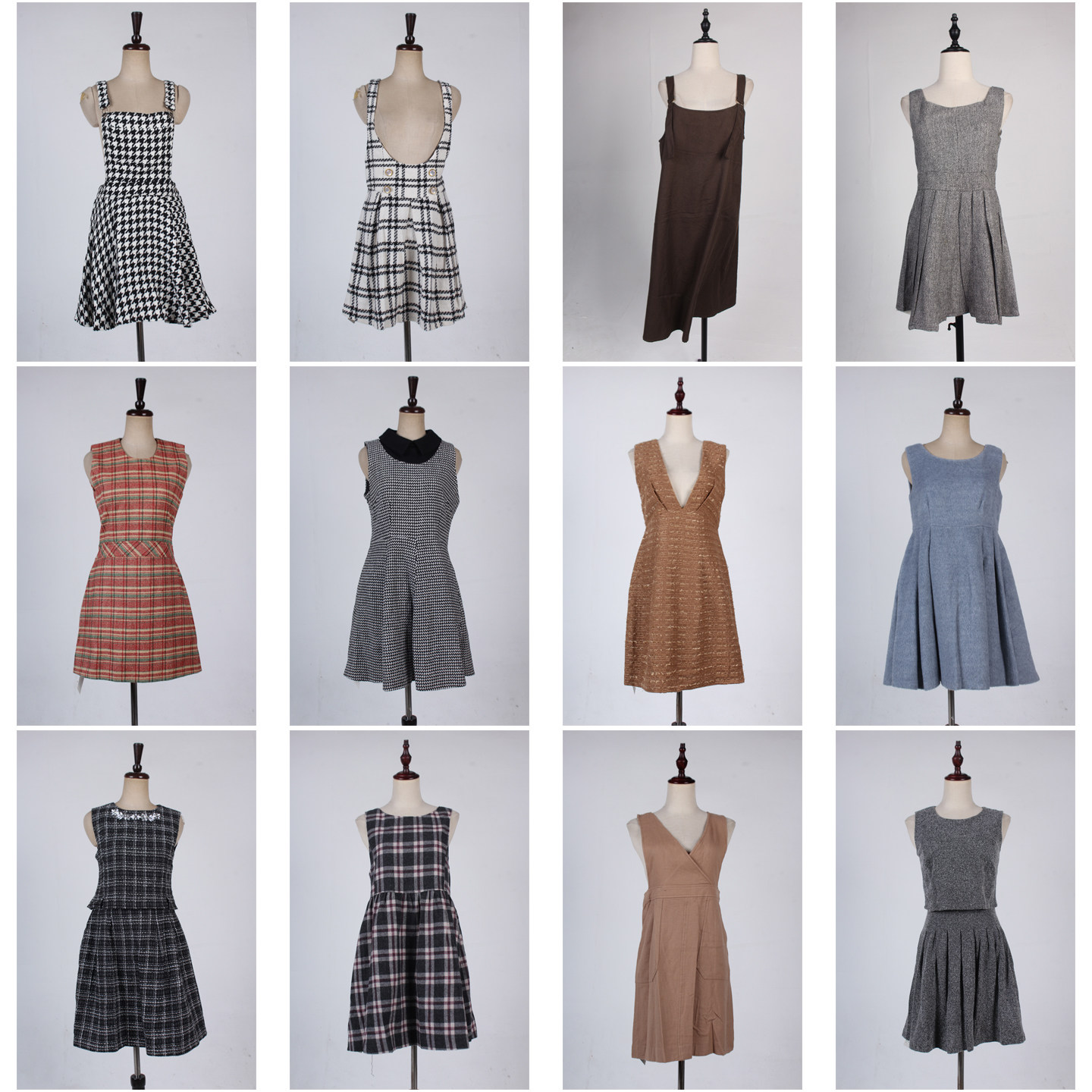 BX195古着vintage日系无袖小个子英伦风学院风背心春秋冬连衣裙