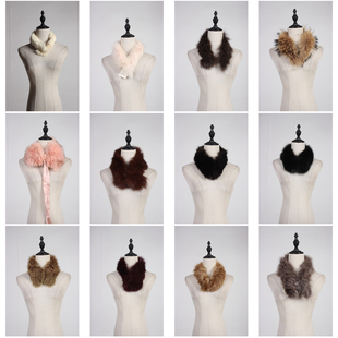 WJ274古着vintage秋冬真皮草围巾毛领