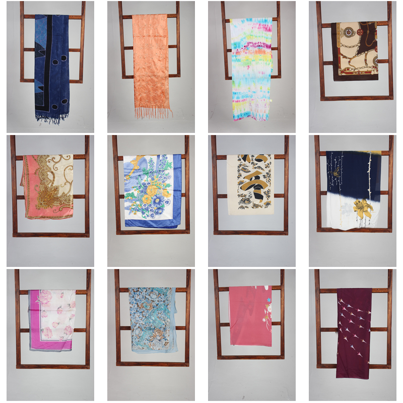 WJ424古着vintage日系秋冬文艺复古风旅行保暖街拍中古围巾披肩女