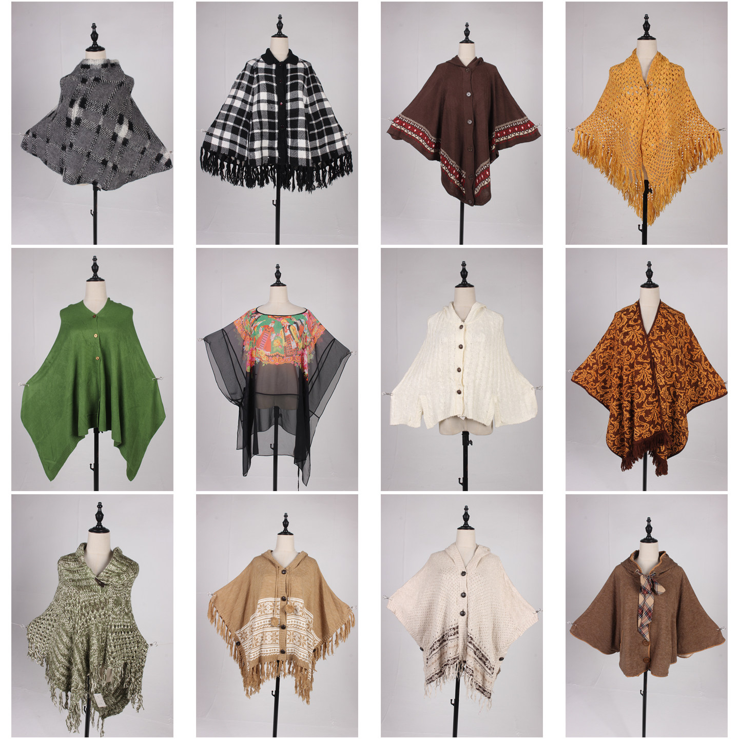 DA446古着vintage日系秋冬甜美风森系田园毛线针织流苏披肩斗篷女,服饰配件/皮带/帽子/围巾,围巾/丝巾/披肩,淘宝优惠券,粉丝福利购,淘宝优惠卷