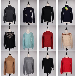 MY53古着vintage日系中古秋冬羊毛毛衣女装 复古风保暖上衣