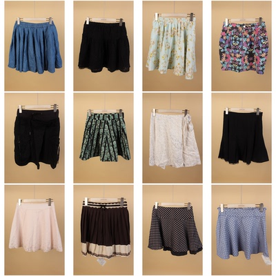 BK331古着vintage夏季短裙半身裙