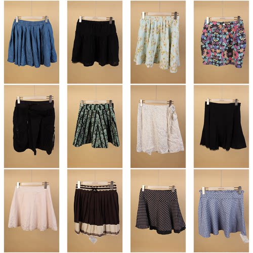 BK331古着vintage夏季短裙半身裙