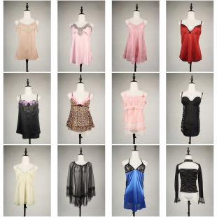 吊带睡衣 居家内搭短款 SQ140古着vintage夏季 蕾丝花边成熟感女装