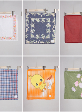 SW12古着vintage方巾棉质美式复古男女机车摇滚嘻哈日系头巾面巾