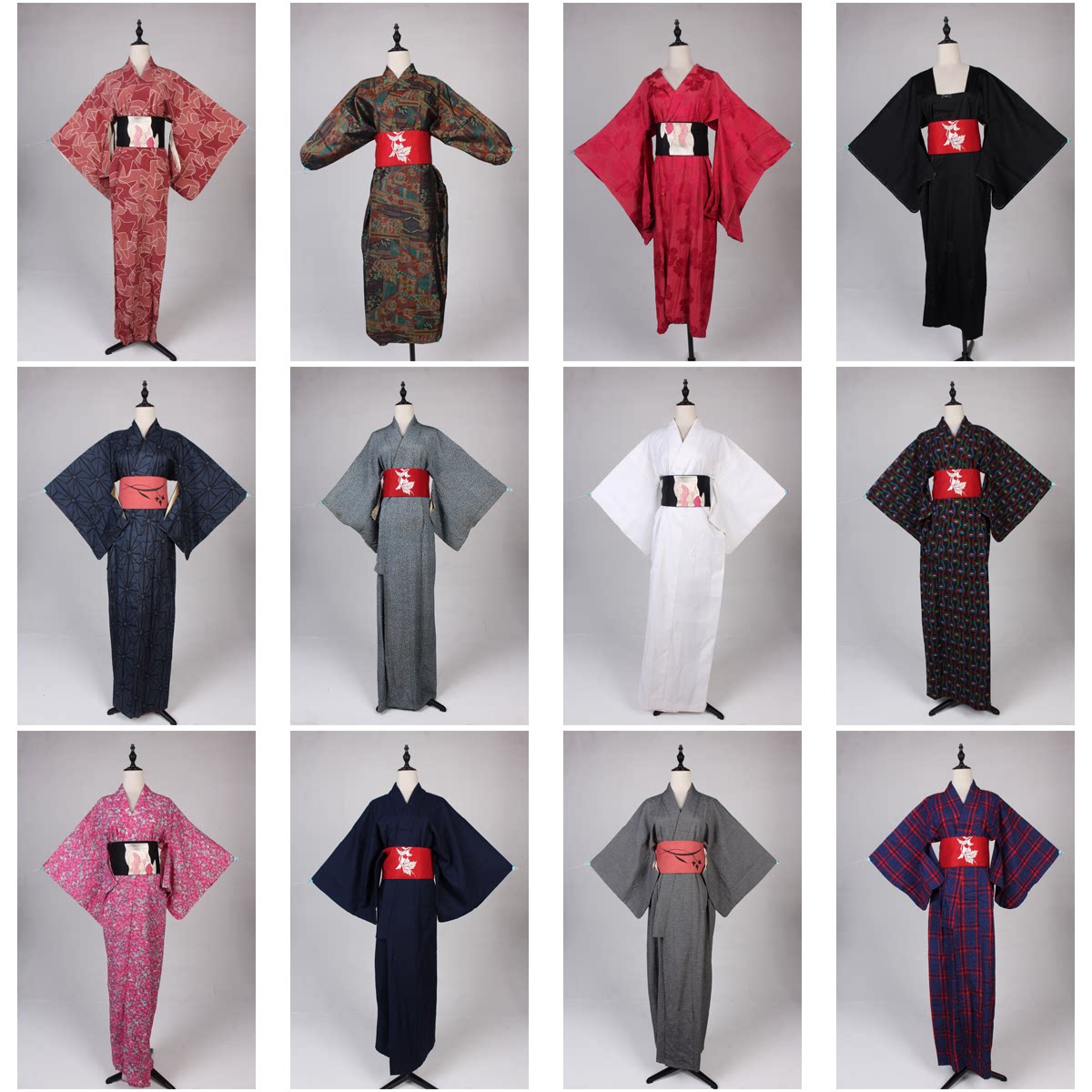 HF50古着vintage日本制传统民族服饰长款和服外套