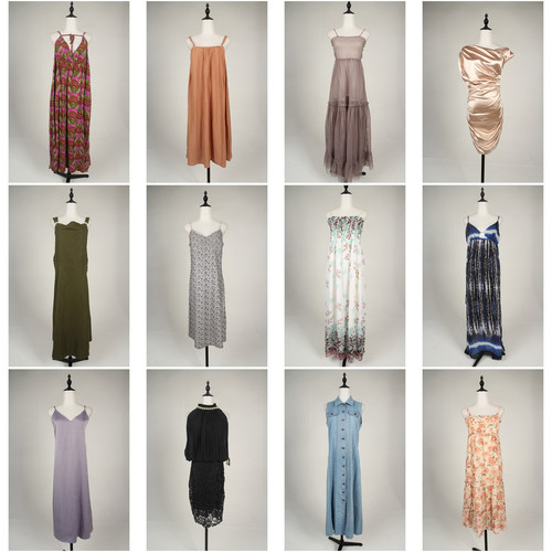 LK20古着vintage日系文艺复古风碎花中古设计款中长款夏季连衣裙