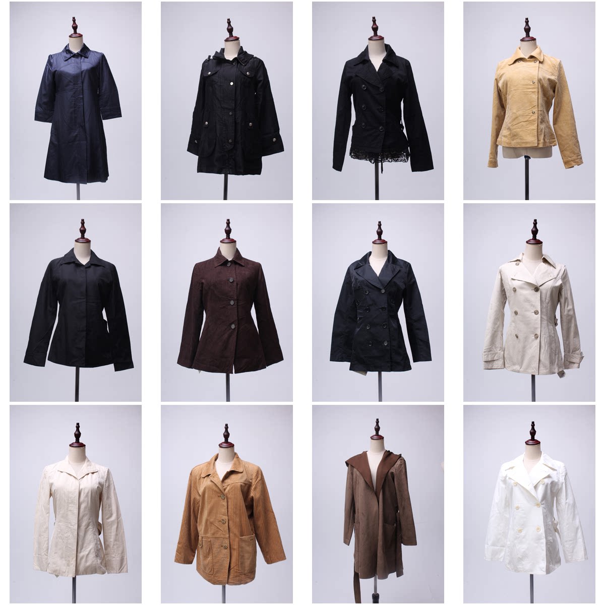 FY7古着vintage日制中古设计款休闲通勤复古春秋短上衣风衣外套女