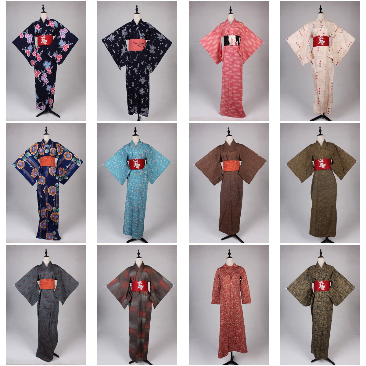 HF47古着vintage日本制传统民族服饰长款和服外套