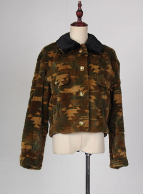 TM204-02557古着vintage冬季保暖真皮草水貂绒外套