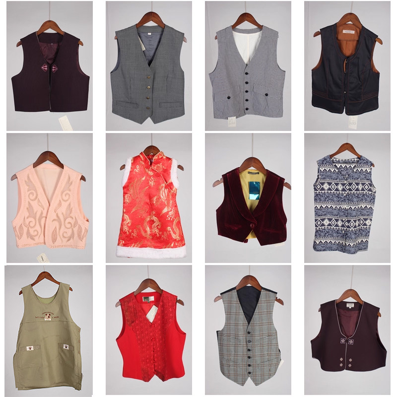 PM10古着vintage春夏中古日系花色文艺复古风马甲