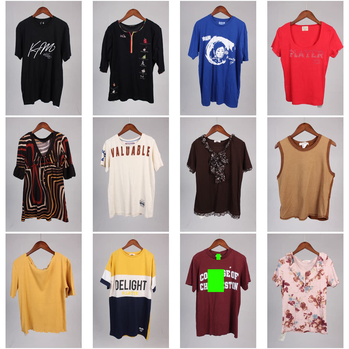 XT454古着vintage夏季圆领休闲美式字母印花宽松男女复古短袖T恤