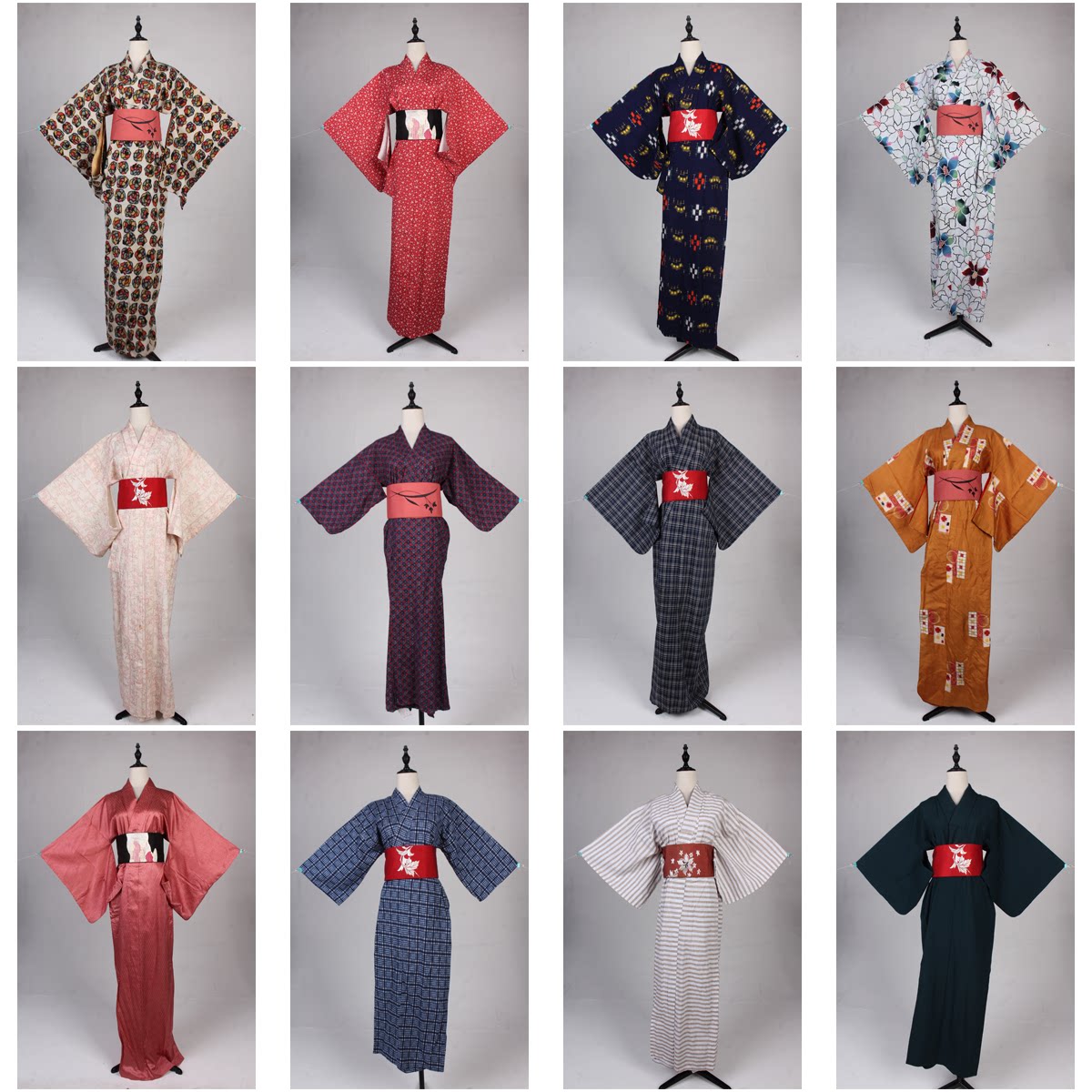 HF45古着vintage日本制传统民族服饰长款和服外套