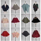 DA222古着vintage秋冬毛呢复古风英伦法式 优雅女装 披肩斗篷