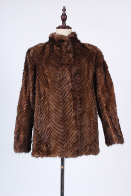 TM268-03515古着vintage冬季保暖真皮草貂毛外套