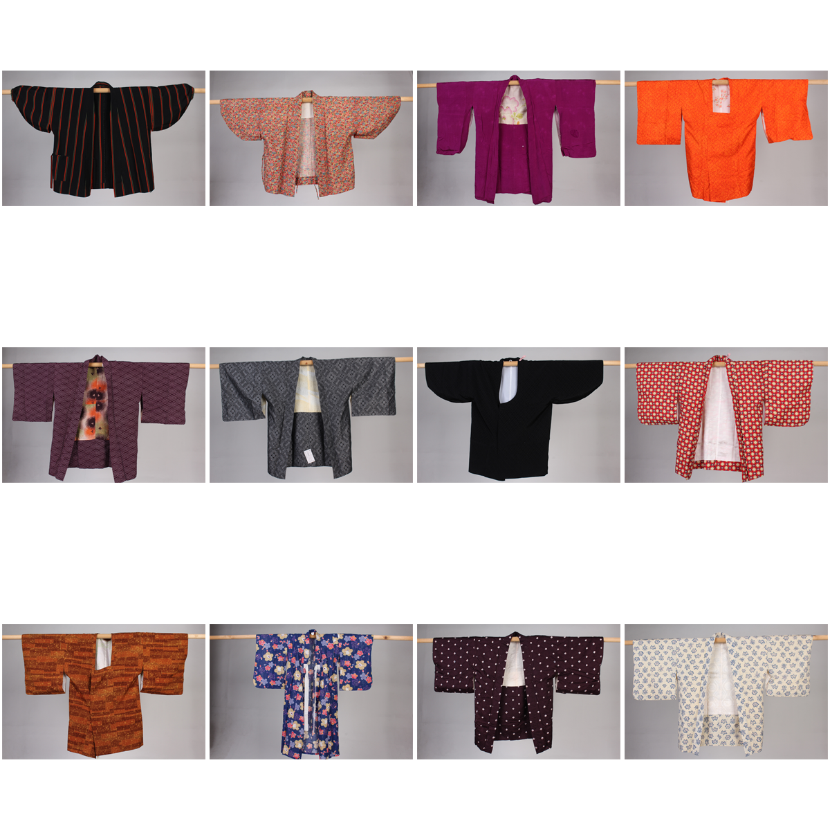 HF64古着vintage日本制传统民族服饰短和服羽织上衣