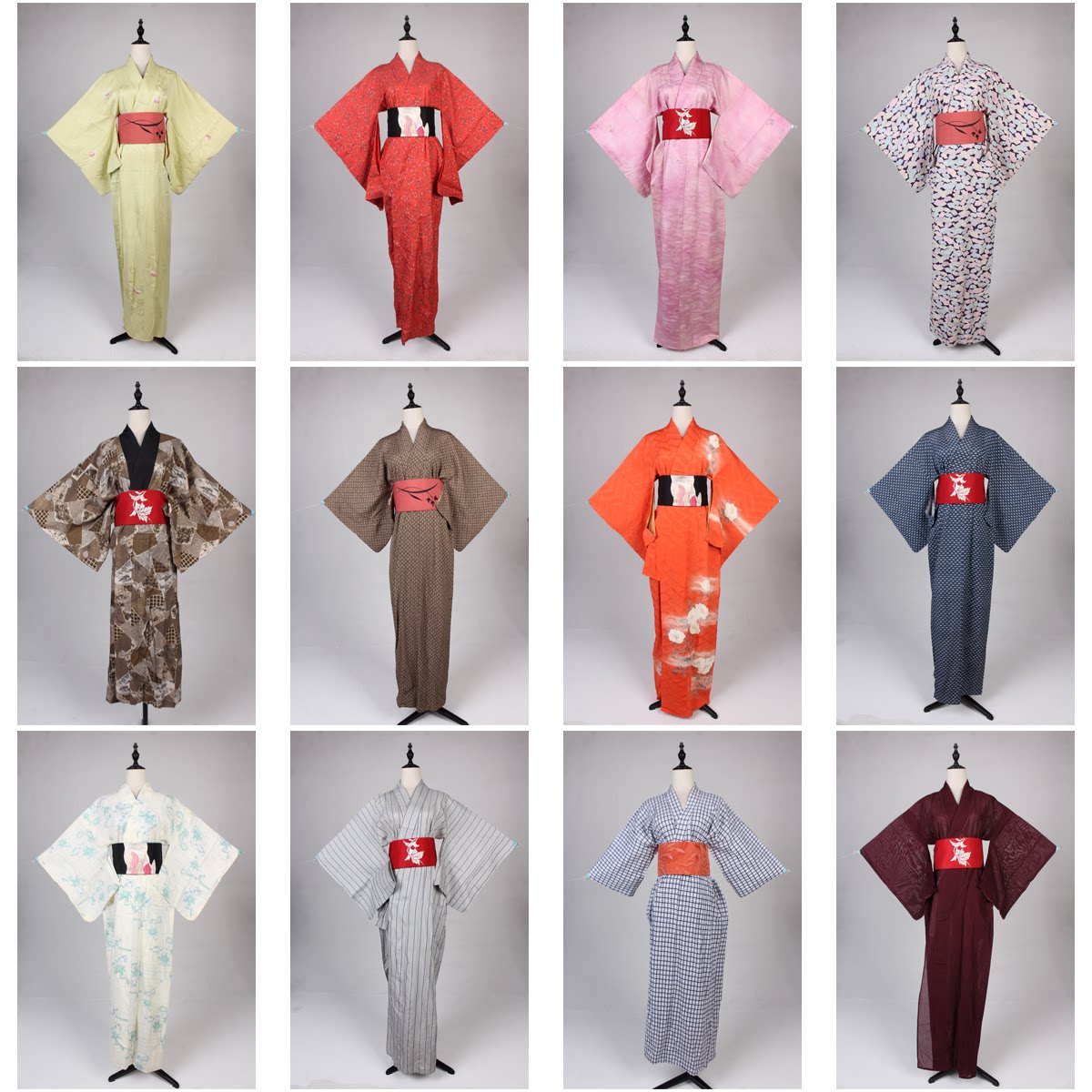 HF48古着vintage日本制传统民族服饰长款和服外套