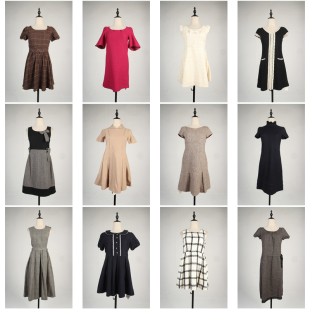 BX194古着vintage日系毛呢学院风年轻款 背心裙春秋冬连衣裙