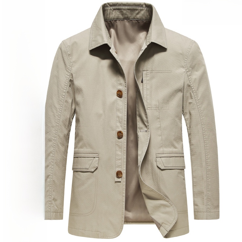 Romon纯棉夹克男士外套秋