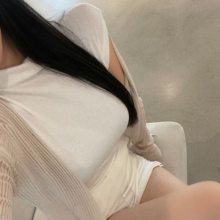 当天发 T恤se QJ001女人味柔软显身材 半高领弹力短袖