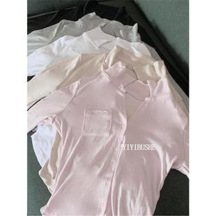 小开衫 当天发 女人味白色修身 Onoev T恤sr LZ169超美性感