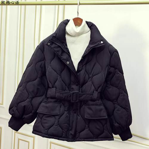 小沫家棉衣女短款收腰2023