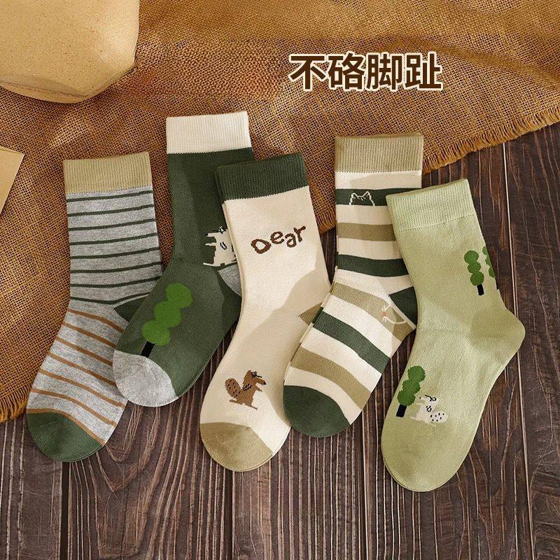 新中式儿童袜子中大童男童宝宝男孩卡通四季超萌中筒学生耐脏爆款