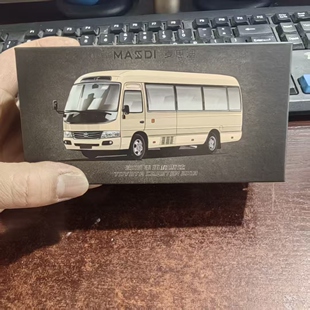 现货麦思迪1/64丰田柯斯达金拼合金巴士海狮模型商务车考斯特摆件