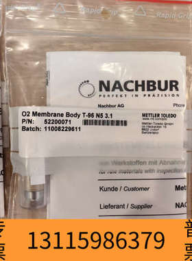 众桦梅特勒溶氧膜，型号O2 Membrane Body T-
