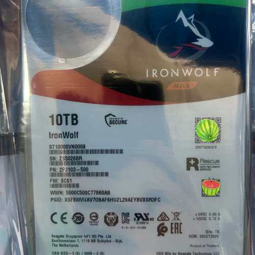 众桦希捷10T酷狼PRO硬盘NAS专用硬盘ST10000VN00议价
