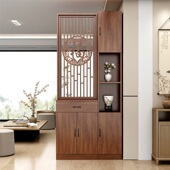 入户门聚财玄关柜福字屏风隔断客厅宋氏美学高级感实木隔断柜鞋 柜