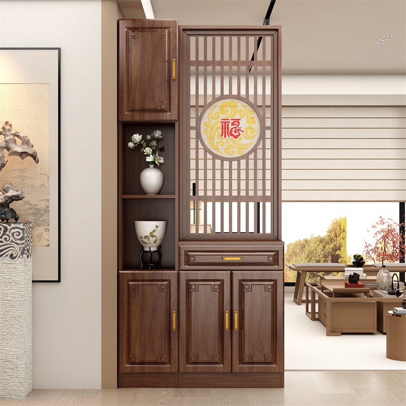 简约现代进门玄关柜双面隔断客厅