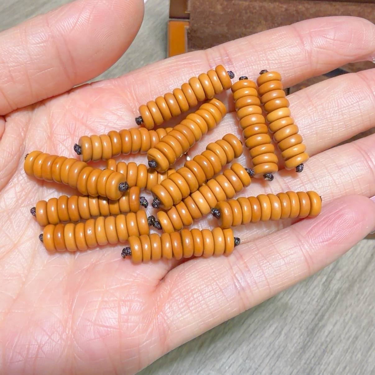 天然橄榄核6mm隔片垫片文玩配饰DIY星月菩提根佛珠手串小配件材料