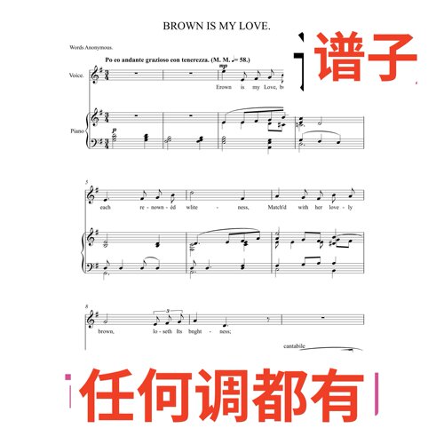 brown is my love 2G伴奏谱正谱声乐