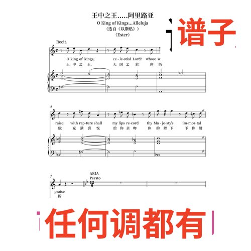 王中之王 阿里路亚O King of Kings Alleluja 9C伴奏谱正谱声乐