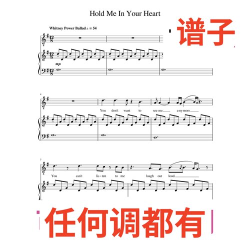 Hold_Me_In_Your_Heart 7G伴奏谱正谱声乐
