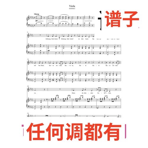 16bD viola schubertop.123伴奏谱正谱声乐