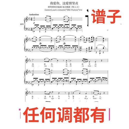 Lamero saro costante 7bE伴奏谱正谱声乐