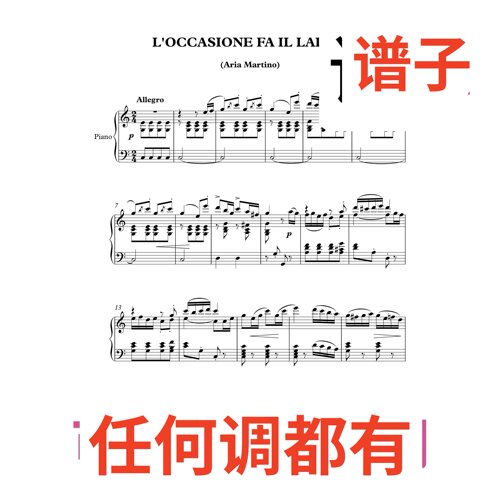 原件C9 L'OCCASIONE FA IL LADRO伴奏谱正谱声乐