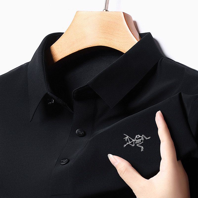 奥特莱斯新款刺绣鸟家翻领短袖POLO衫男商务休闲冰丝透气无痕t恤